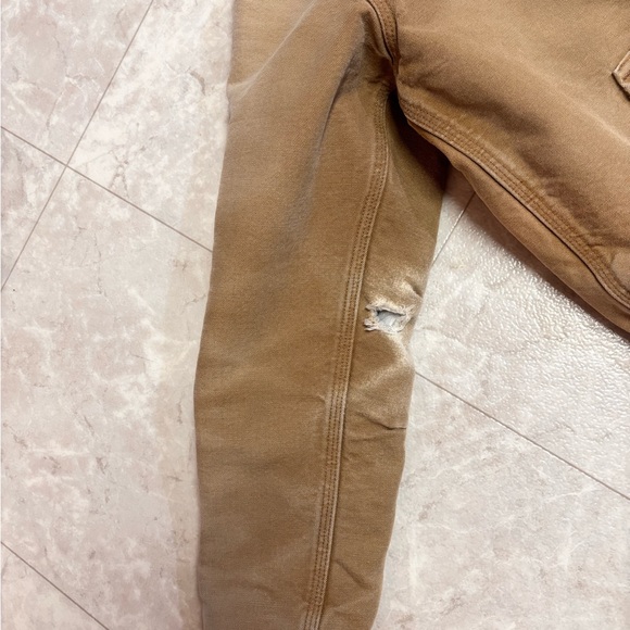 Carhartt Work Jacket Size Small J130 Sandstone Brown Distressed - Picture 4 of 14